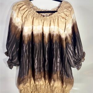 Chic Brown Ombre Women's Blouse